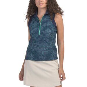 INPHORM Navy/Green Camila Sleeveless Top
